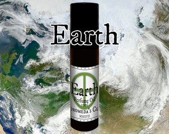 Earth - Petrichor, Sweet Loam, Cedar - Rollerball Perfume Oil - Vegan & Cruelty Free - Planetary Collection