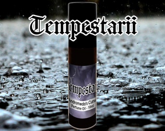 Tempestarii - Orage, Pluie, Petrichor - Huile de parfum Rollerball - Végétalien et sans cruauté envers les animaux