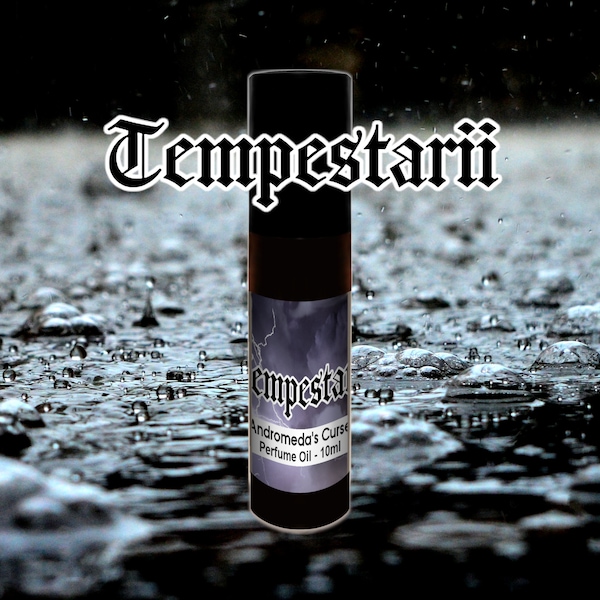 Tempestarii - Orage, Pluie, Petrichor - Huile de parfum Rollerball - Végétalien et sans cruauté envers les animaux