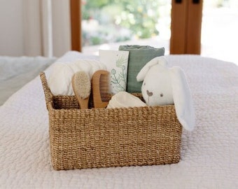 Diaper caddy organizer for nursery room or bathroom storage - sustainable gift for home