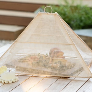 Cubierta tejida de abacá para alimentos, elegante tienda de picnic, decoración para exteriores