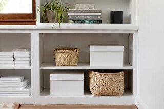 Cesto Portaoggetti, Grande Cesto Rettangolare In Vimini Con Manici - 55×43× 30,5cm, Marrone Tre Pezzi | Leroy Merlin