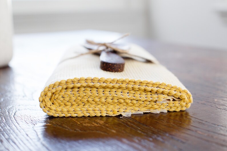 Set of Pastel Yellow Plain Placemat Cotton Table Mats Etsy