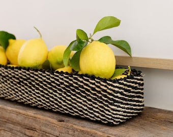 Vintage Small Rectangle Longaberger Basket Hand Woven With Vintage Small Rectangle Longaberger Basket Hand Woven With