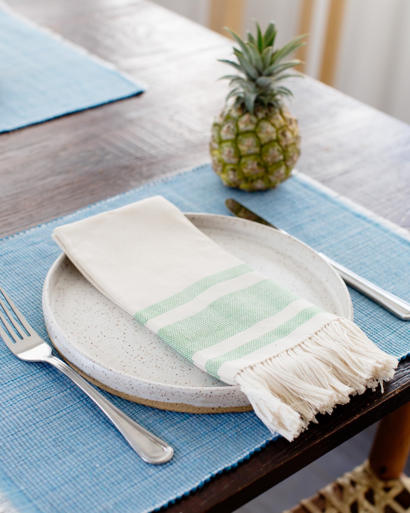 Set of Table Napkins Green Dinner Napkins Cotton Napkins Etsy