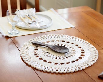 Handwoven Seagrass Placemats, Rustic Table Decor, Philippines