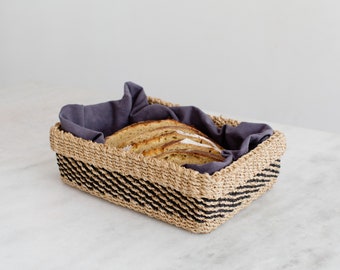 Rectangular Basket, Seagrass Basket, Counter Storage Tray, Woven Bread Basket, Food Organizer Basket, Tea Storage, Woven Basket, Mothers day