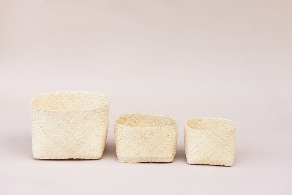 Vassoio Porta Asciugamani In Rattan Per Bagno – 24x15x6 Cm, Cestino Per Ospiti, Bianco