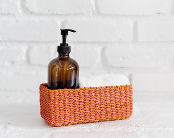 Bathroom Storage Basket, Narrow Basket, Storage Basket Organizer, Boho Toiletry Basket, Seagrass Woven Tray, Basket Tray, Natural Basket