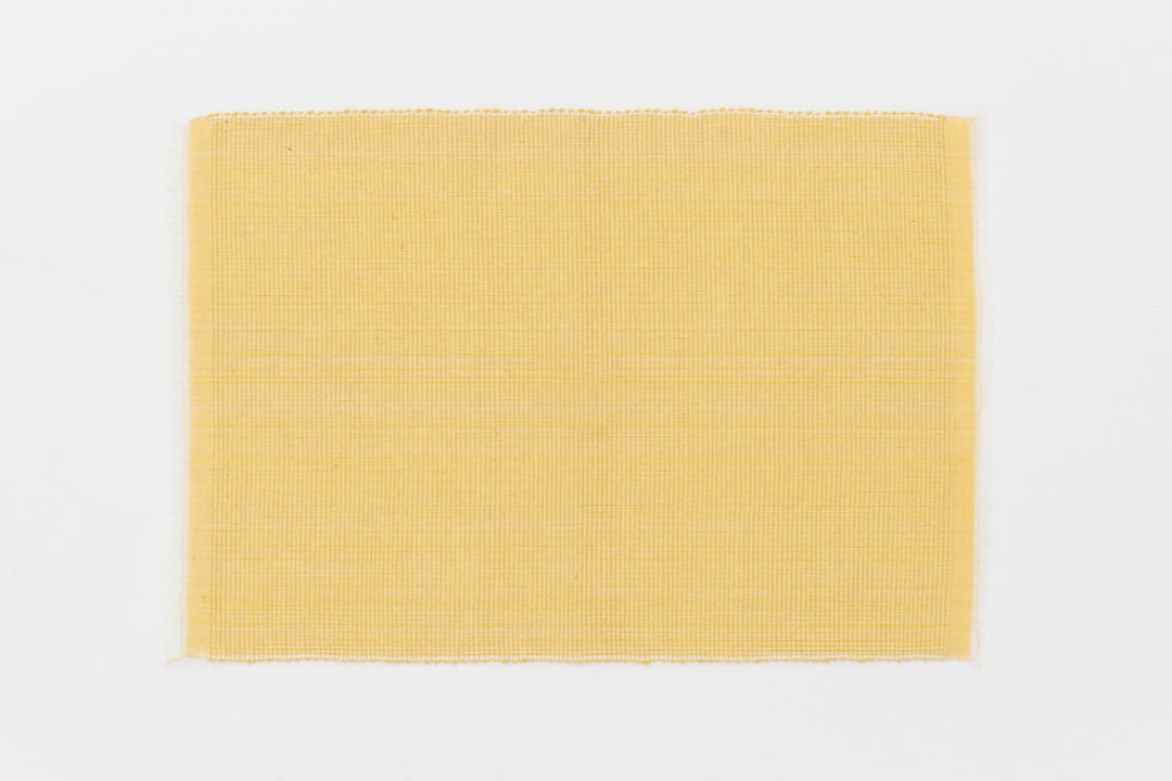 Set of Pastel Yellow Placemats for Dinning Table, Cotton Table Mats