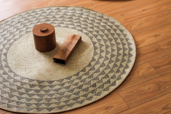 Round Rug, Seagrass Rug, Round Yoga Mat, Scandinavian Rug, Woven