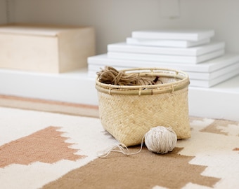 Drawer Storage Basket, Small Drawer Organizer, Handwoven Basket, Small Storage Bin, Basket For Shelves, Handmade Basket, Boho Basket
