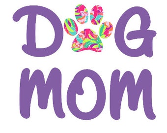 Dog Mom Decal|Lilly Paw Decal|Paw Print Decal| Fur Mom Decal| Vinyl Decal Sticker| Window Sticker| Yeti Sticker| Car Sticker| Lilly Inspired