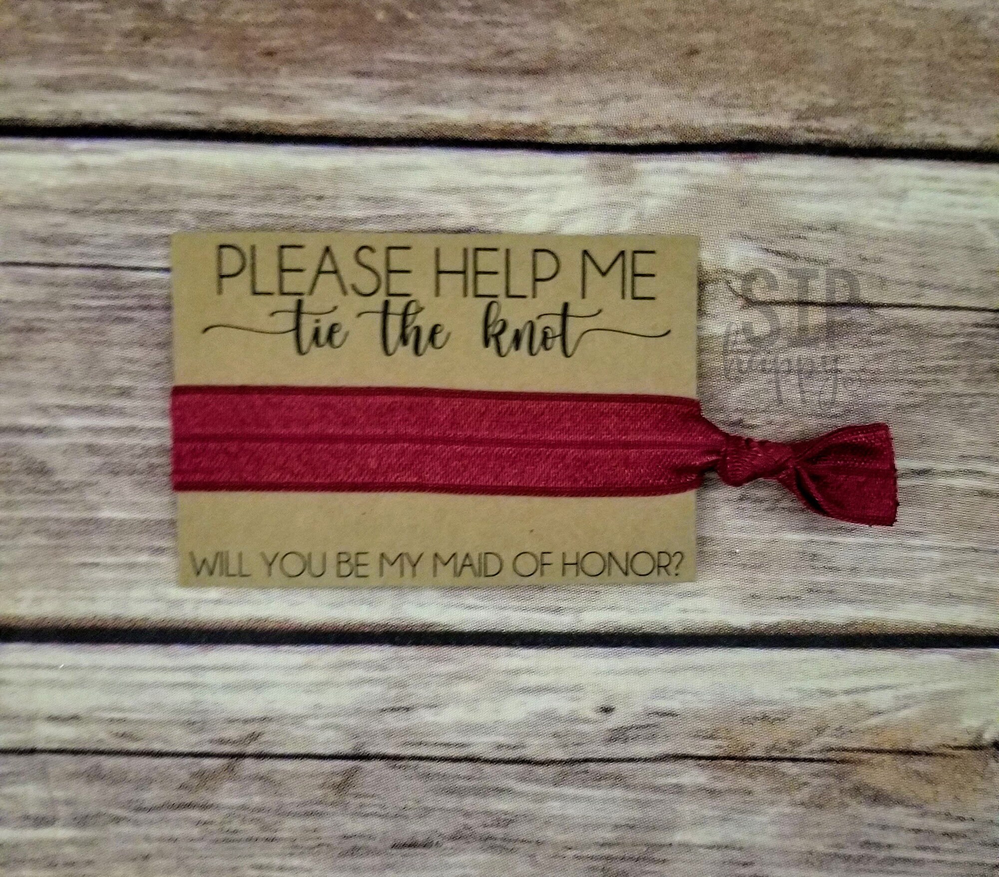 Help Me Tie The Knot Bridesmaid Proposal Maid of Honor Hair | Etsy
