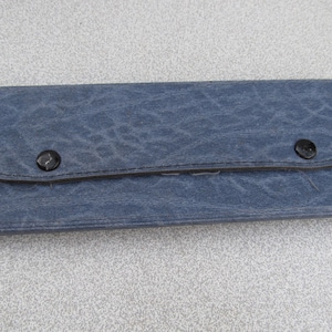 Old vintage PVC leather case for pens and pencils school case