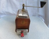 Old vintage primitive coffee grinder hand spice grinder mill CZESTOCHOWA