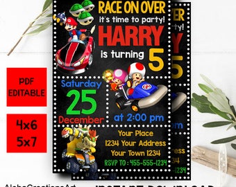 Free Super Mario Bros Printable Invitations Download Free Invite