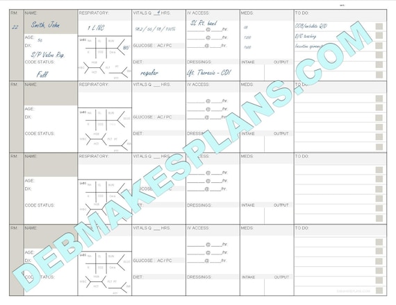 Nursing Assignment Sheet Template from i.etsystatic.com