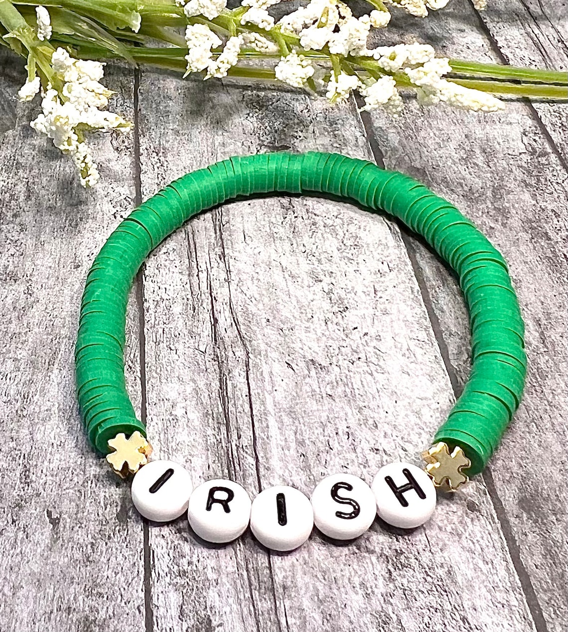 blue line st patricks day bracelet