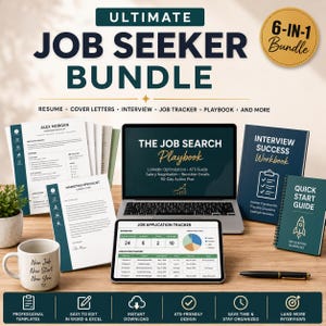 Job Seeker Bundle | ATS Resume, Cover Letter, Interview Workbook (PDF)
