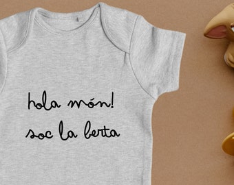 Hello world! Hello world! Grey BODY newborn bib hello world baby shower PARENTS GIFT