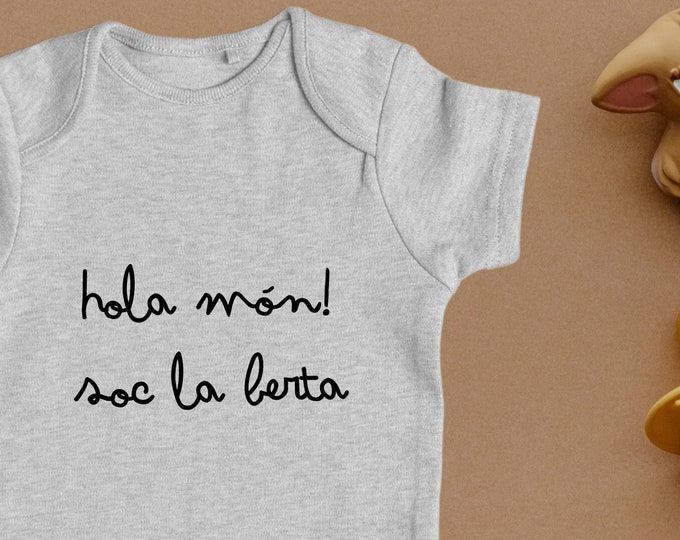 Hello world! Hello world! Grey BODY newborn bib hello world baby shower PARENTS GIFT
