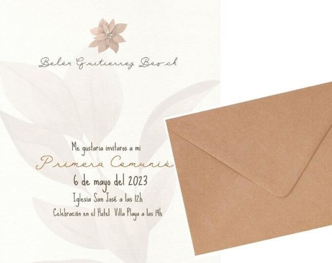 SOFT COMMUNION INVITATION printed digitally