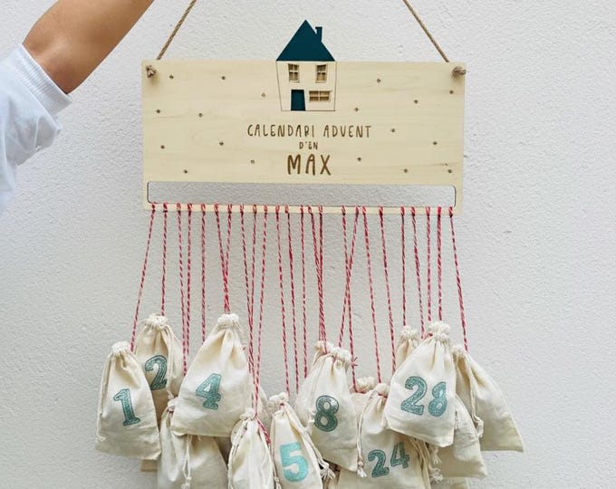 PERSONALIZED wooden ADVENT CALENDAR