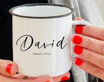 VINTAGE personalized MUG father/BRIDE