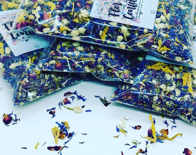 CONFETTI NATURAL FLOWERS dried wedding eco biodegradable (1 liter)