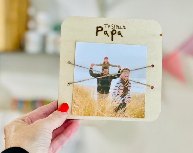 MAGNETIC PHOTO FRAME for DAD FRAME wood