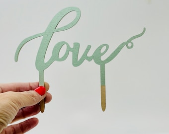 lOvE WOOD TOPPERS for Cake + Cupcakes