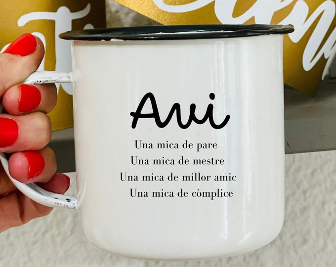 VINTAGE PERSONALIZED MUG AVI GRANDFATHER