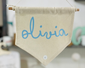 PERSONALIZED BANNER NAME children's room decoration pennant gift