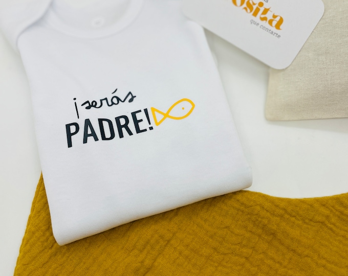 Bodysuit in cotton bag. you are going to be a FATHER you will be a STOP