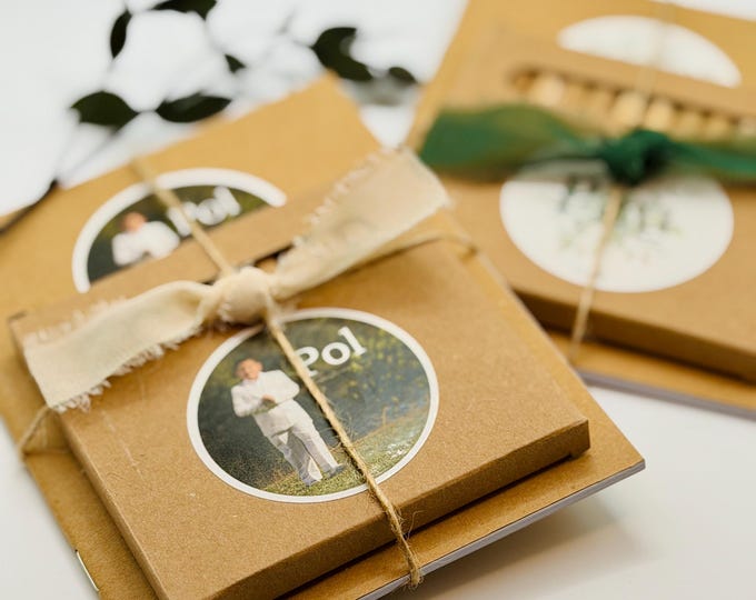 BOX OF COLORED PENCILS with or without a personalized kraft NOTEBOOK