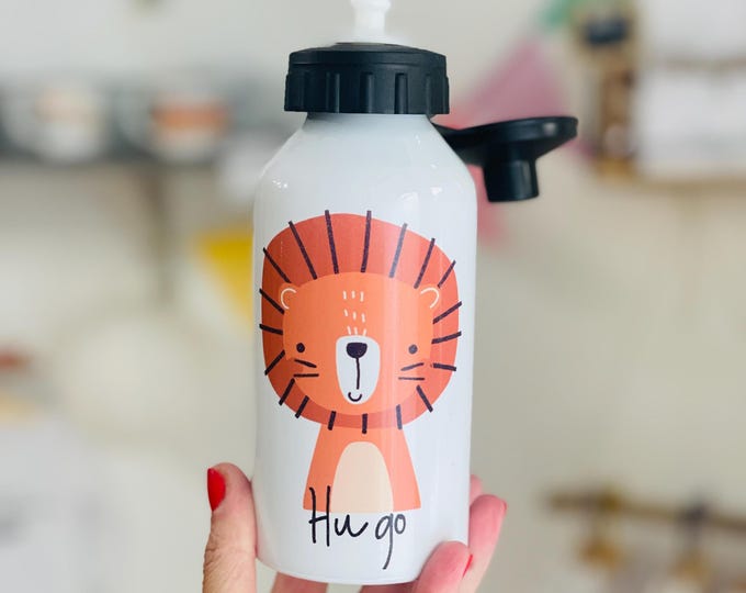 ANIMAL BOTTLES with name 400ml aluminum BOTTLE