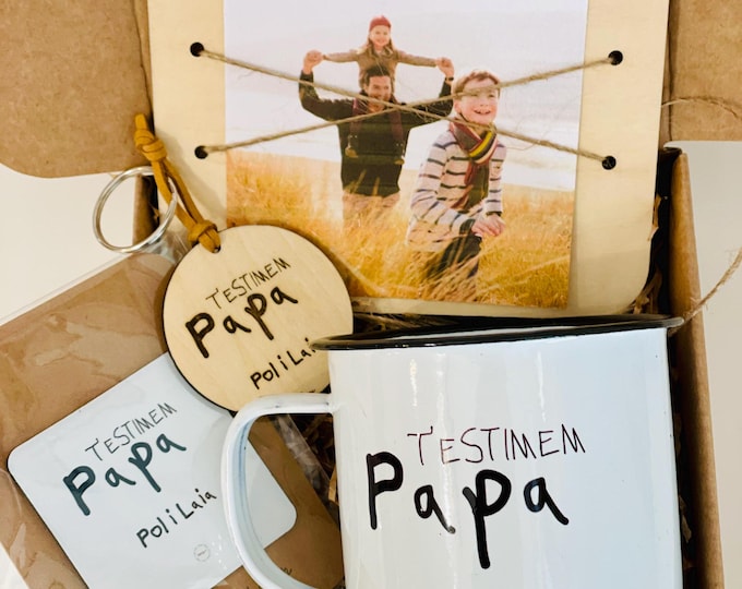 FATHER'S DAY PACK, laser gift, mdf, together, Father's Day t-shirt, our first Father's Day