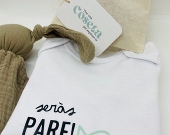 Bodysuit in a cotton bag. You're going to be a father, you'll be a father.
