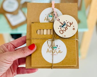 BIRTHDAY PACK NOTEBOOK, pencil box and personalized KEYRING