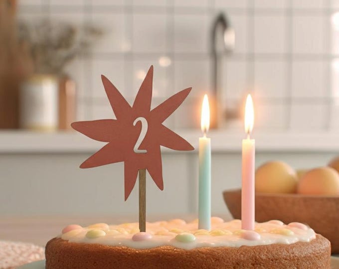 WOODEN number TOPPERS for BIRTHDAY