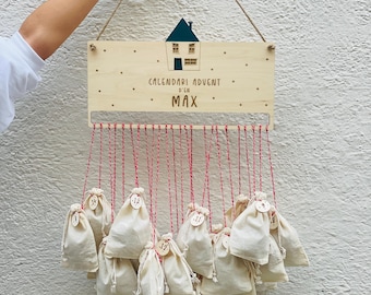 PERSONALIZED wooden ADVENT CALENDAR