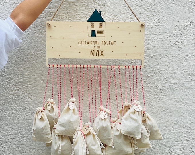 PERSONALIZED wooden ADVENT CALENDAR