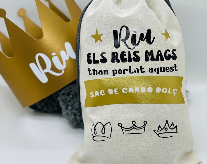 CHARCOAL SACK Three Wise Men PERSONALIZED Christmas gifts