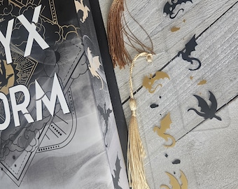 Fourth Wing Inspired Dragon Bookmark: Acrylic Tassel Book Lover Gift