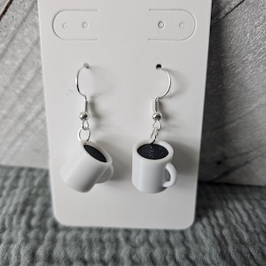 Coffee Mug Earrings|Coffee Earrings|Coffee Lover Gift|Coffee Jewelry|Caffeine Addict|Lightweight Earrings|Dangle Earrings|3D Printed Earring