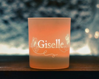 Name on Candle, Your Text Glows When Lit, Memory Candle, Choice of Fragrance, Bereavement Candle, Thank You Gift, Sorry For Your Loss