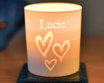 Personalised Glow Candle Handmade in Cornwall