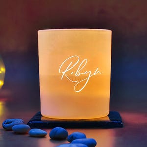 Personalised Glow Candle Handmade in Cornwall