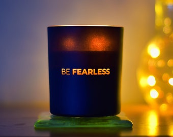 Personalised Scented Soy Candle, Laser Engraved Message, Thank You Gift